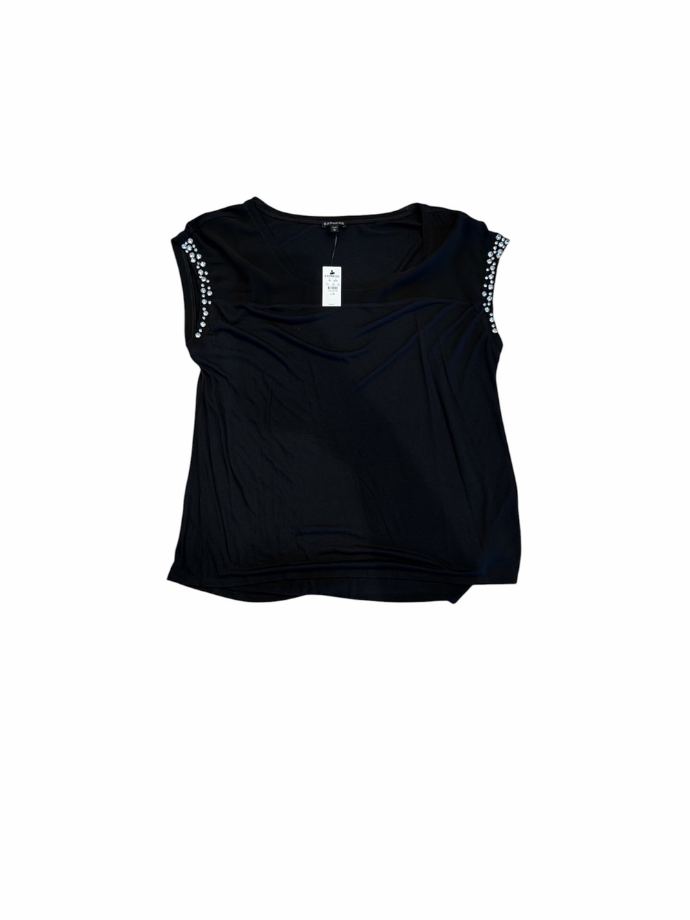 Express Black Embellished Tank Top